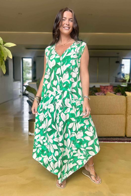 The Botanical Dress Emerald